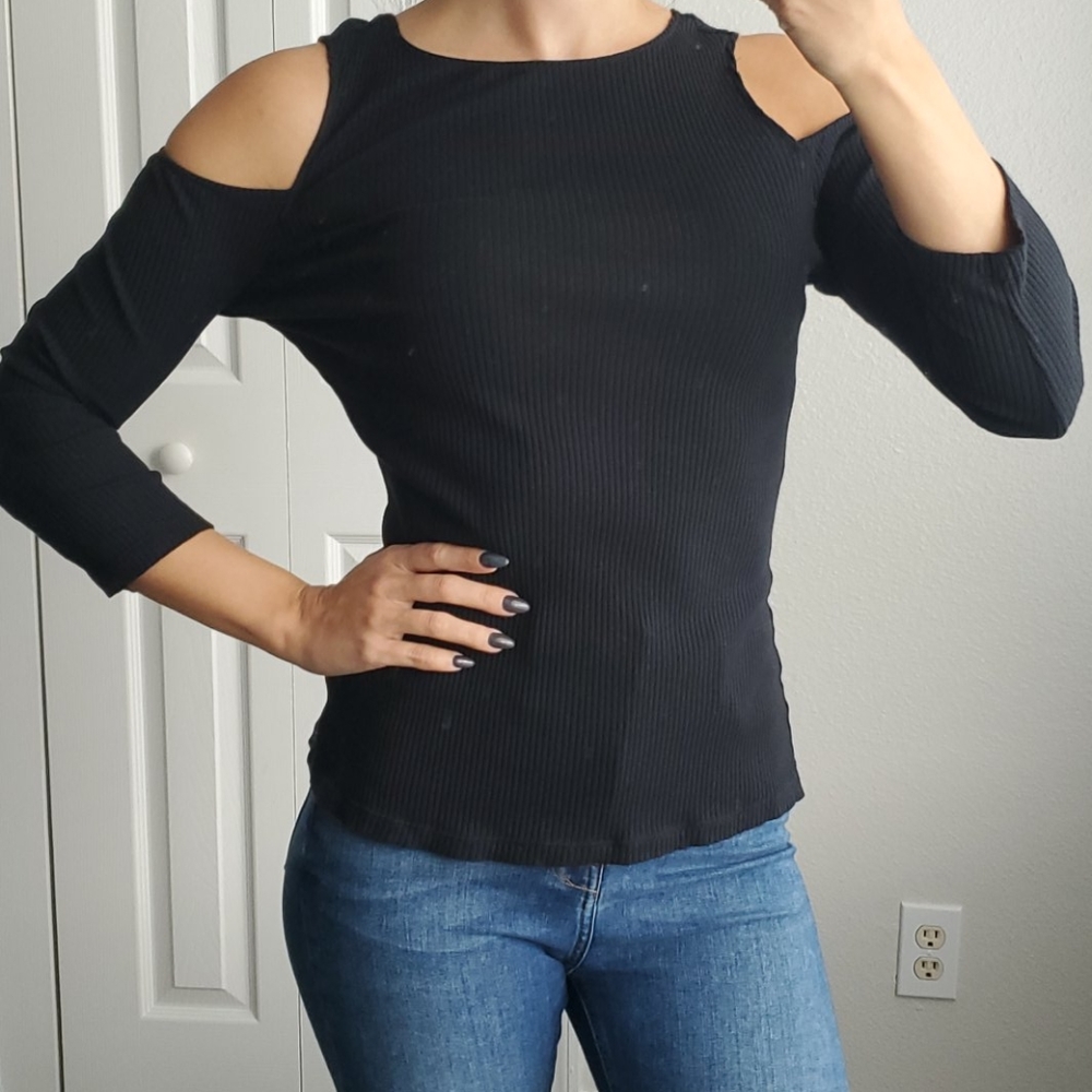 Cut Out Shoulder Top